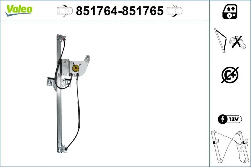 VALEO 851764 Ön Cam Krikosu (Sol) A9067200046