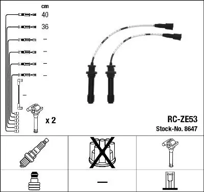 NGK 8647 (RCZE53) Buji Kablosu ZL0118140A