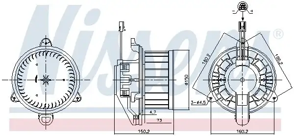 NISSENS 87579 Kalorifer Motoru A2478308400