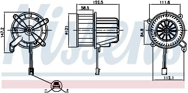 NISSENS 87621 Kalorifer Motoru A0008304901