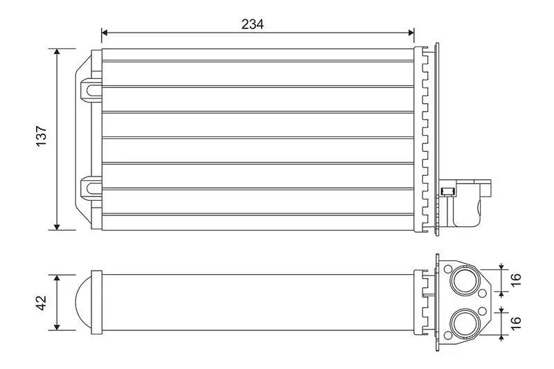 VALEO 883965 Kalorifer Radyatörü 6448G1