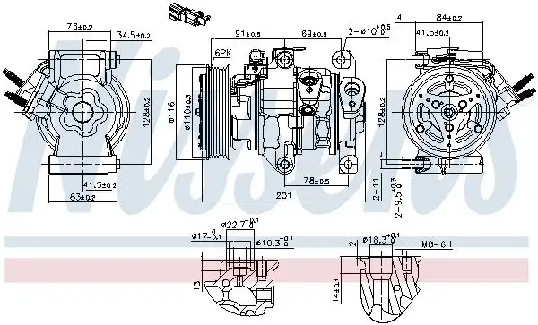 NISSENS 891007 Klima Kompresörü E3B119D629AA