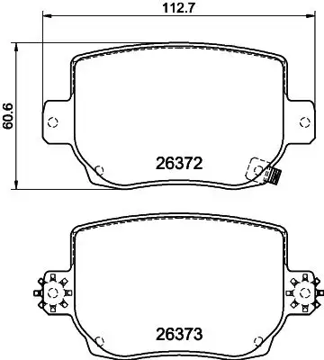 HELLA 8DB355041-041 Arka Fren Balatası