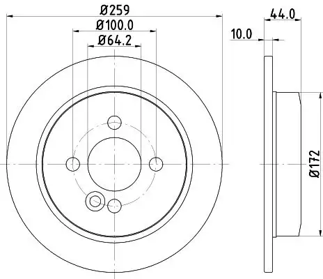 HELLA 8DD355115-261 Arka Fren Diski 34216774987