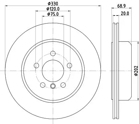 HELLA 8DD355132-851 Arka Fren Diski 34216793127