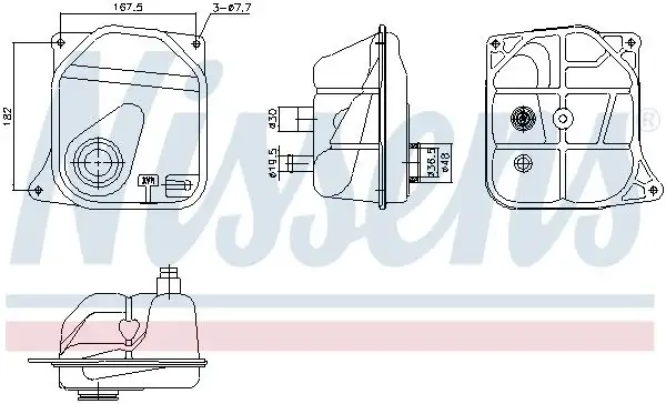 NISSENS 996362 Yedek Su Deposu 4A0121403