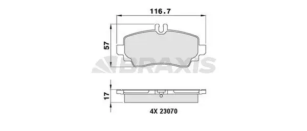 BRAXIS AA0034 Ön Fren Balatası