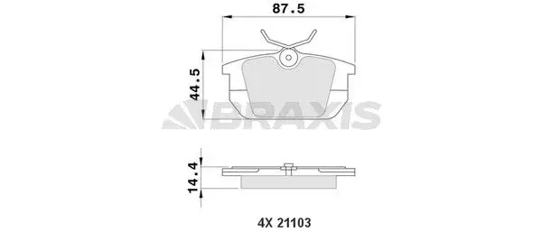 BRAXIS AA0144 Arka Fren Balatası
