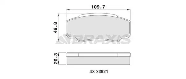 BRAXIS AA0181 Arka Fren Balatası
