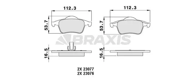 BRAXIS AA0203 Arka Fren Balatası
