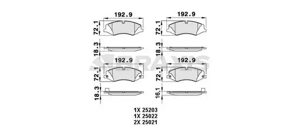 BRAXIS AA0248 Ön Fren Balatası