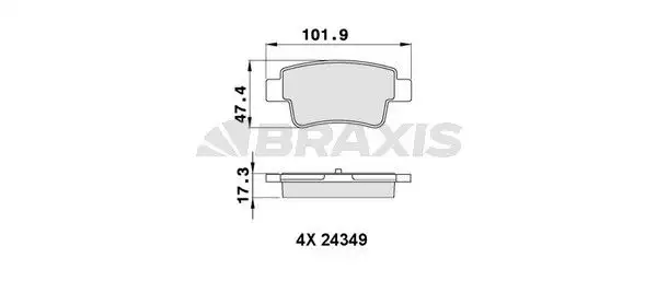 BRAXIS AA0256 Arka Fren Balatası