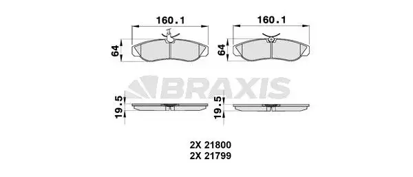 BRAXIS AB0183 Ön Fren Balatası
