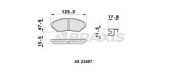 BRAXIS AB0322 Ön Fren Balatası MR475453