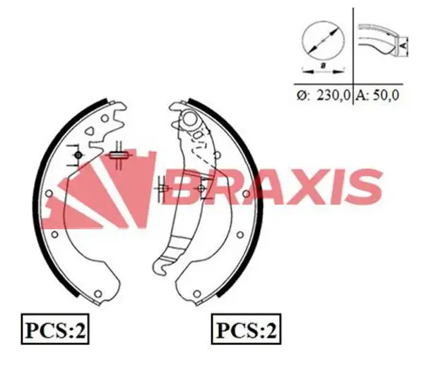 BRAXIS AC0034 Arka Fren Balatası