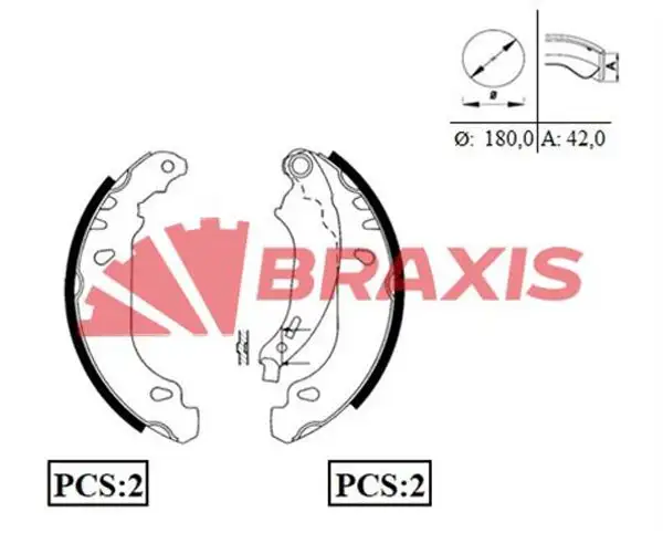 BRAXIS AC0036 Arka Fren Balatası 7701205758