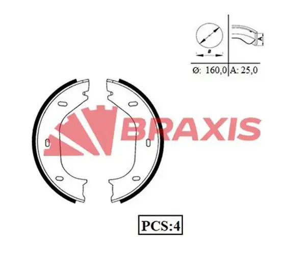 BRAXIS AC0042 El Fren Balatası