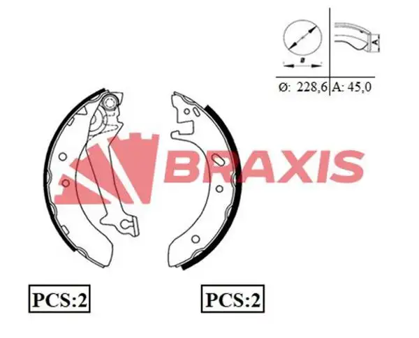BRAXIS AC0046 Arka Fren Balatası