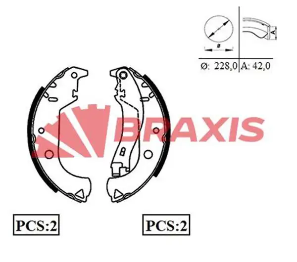 BRAXIS AC0050 Arka Fren Balatası 9947939