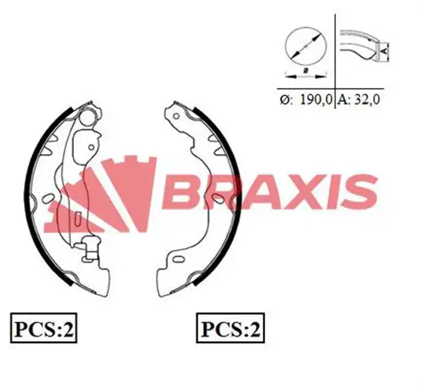 BRAXIS AC0051 Arka Fren Balatası 98845348