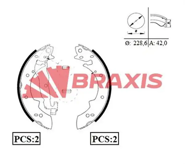 BRAXIS AC0053 Arka Fren Balatası