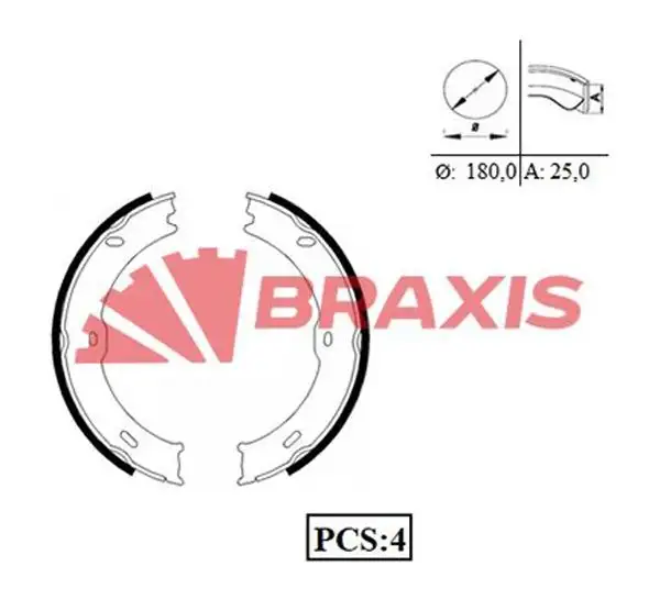 BRAXIS AC0071 El Fren Balatası 2E0698525