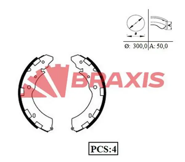 BRAXIS AC0077 Arka Fren Balatası