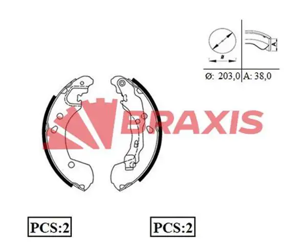 BRAXIS AC0087 Arka Fren Balatası