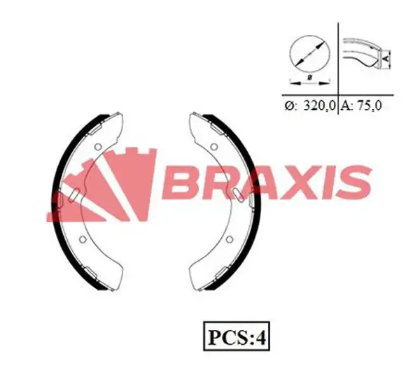 BRAXIS AC0093 Arka Fren Balatası