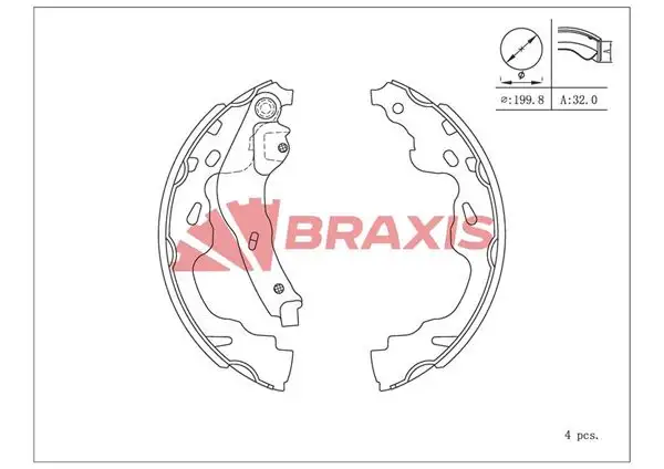 BRAXIS AC0109 Arka Fren Balatası