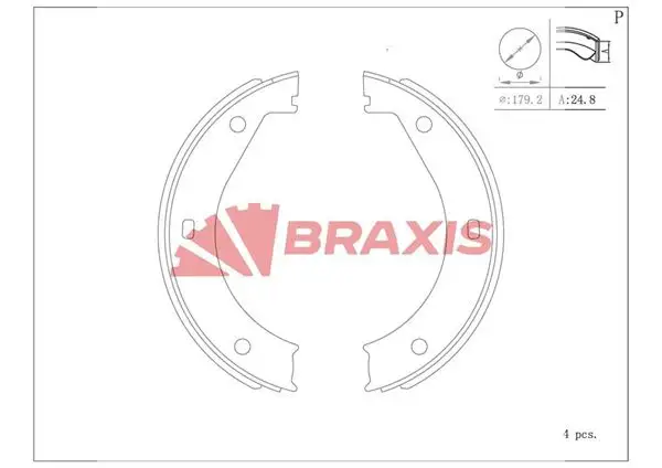 BRAXIS AC0132 El Fren Balatası
