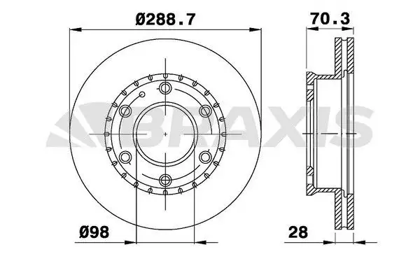 BRAXIS AD0313 Ön Fren Diski UR6133251