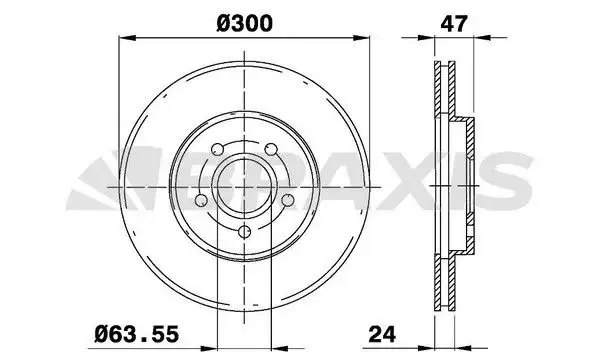 BRAXIS AE0049 Ön Fren Diski 1506298