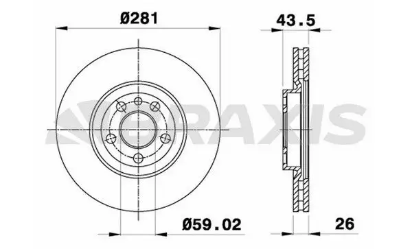 BRAXIS AE0121 Ön Fren Diski 71738908