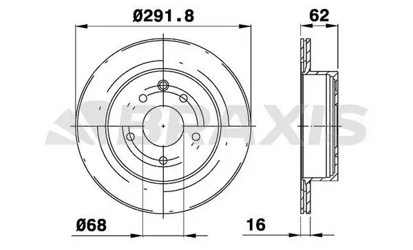 BRAXIS AE0127 Arka Fren Diski
