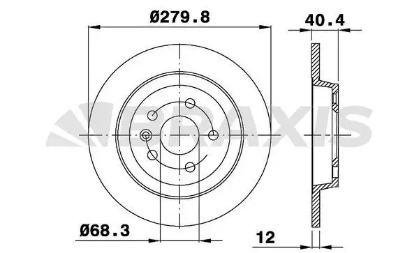 BRAXIS AE0318 Arka Fren Diski 7D0615601