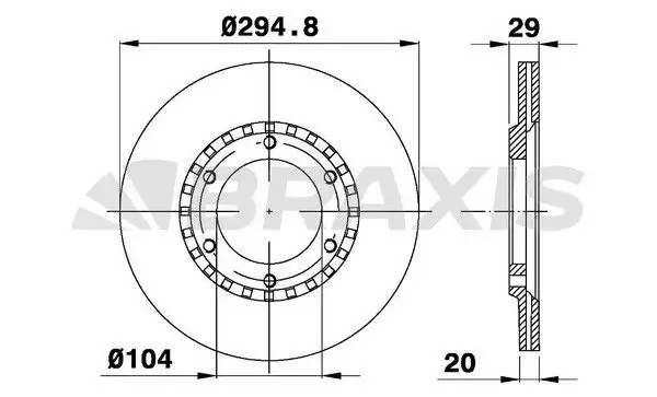 BRAXIS AE0542 Ön Fren Diski 40206C7001
