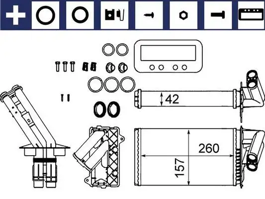 MAHLE AH103000S Kalorifer Radyatörü 7701038542