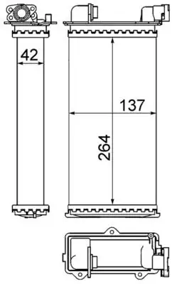 MAHLE AH94000S Kalorifer Radyatörü 64118391362