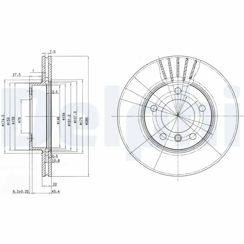 DELPHI BG2623C Ön Fren Diski