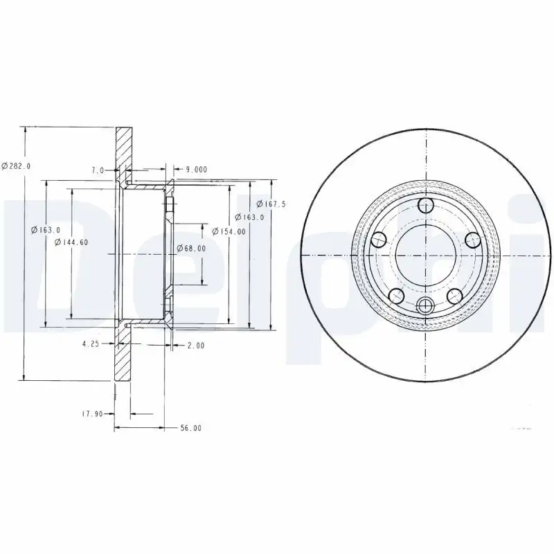 DELPHI BG2898 Ön Fren Diski 701615301E