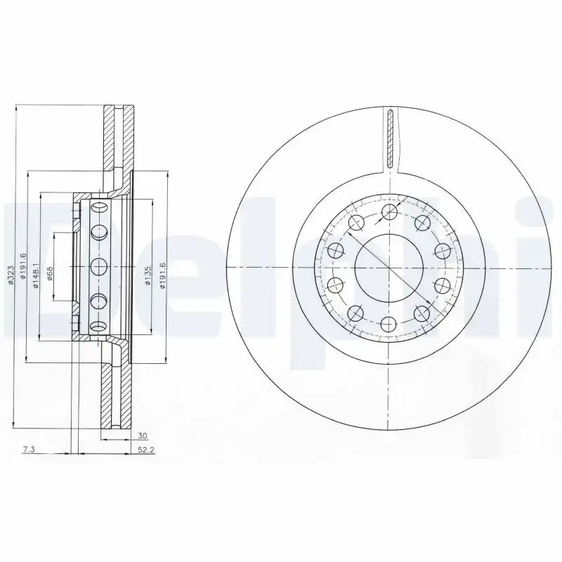DELPHI BG3524 Ön Fren Diski