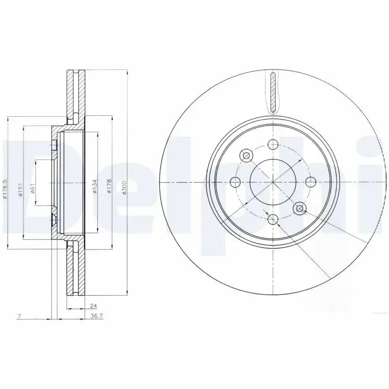 DELPHI BG3929 Ön Fren Diski