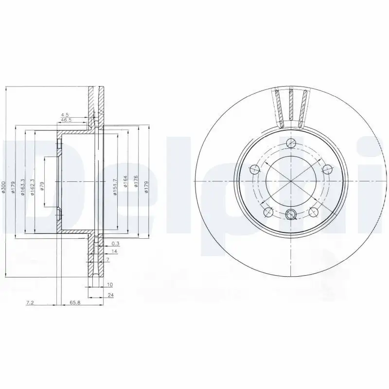 DELPHI BG3998C Ön Fren Diski 34116772669