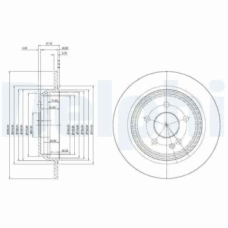 DELPHI BG4063C Arka Fren Diski