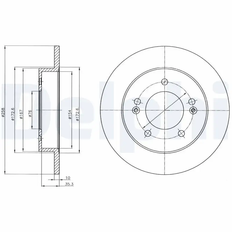 DELPHI BG4310 Arka Fren Diski 584111P300