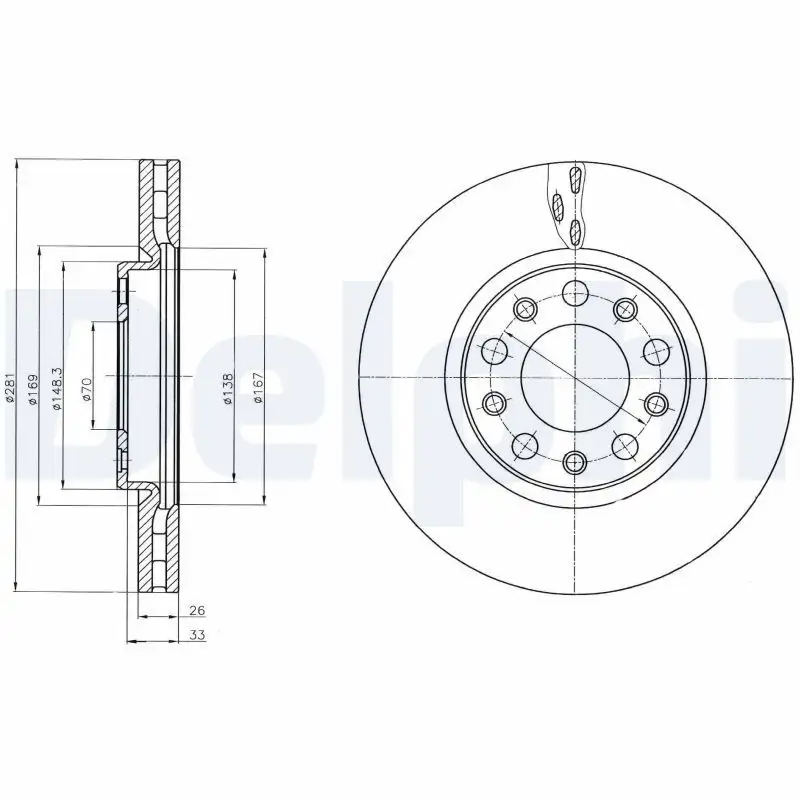 DELPHI BG4314 Ön Fren Diski