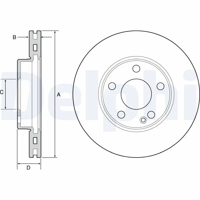 DELPHI BG4554C Ön Fren Diski A2464210012