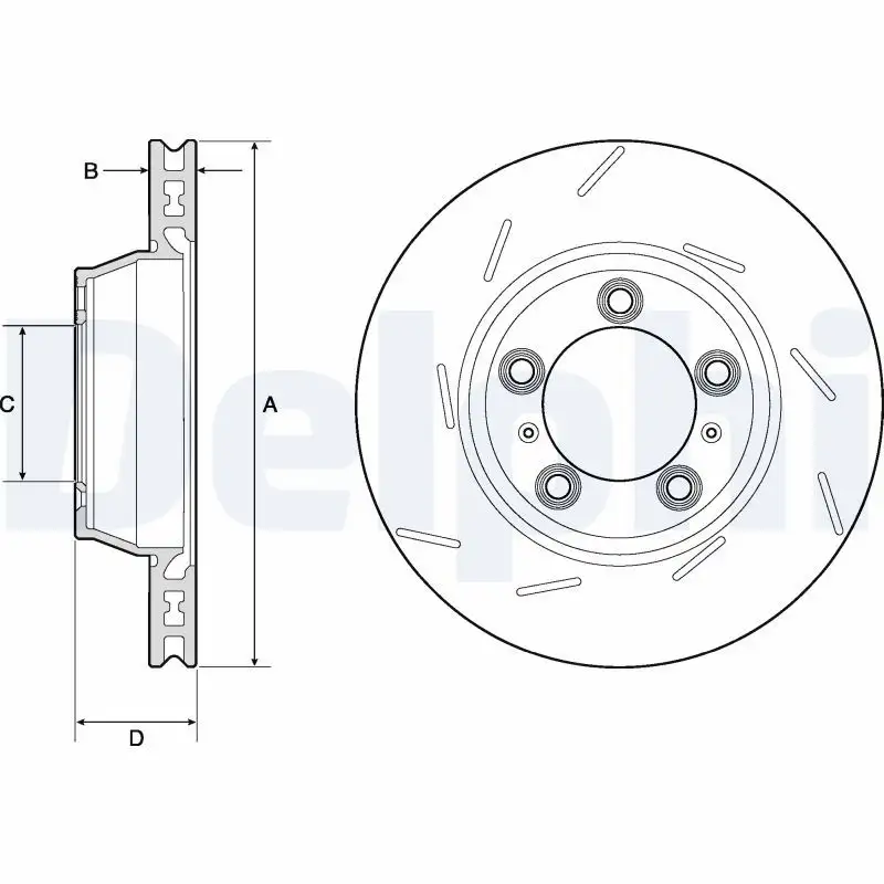 DELPHI BG9164C Arka Fren Diski (Sol) 97035240300