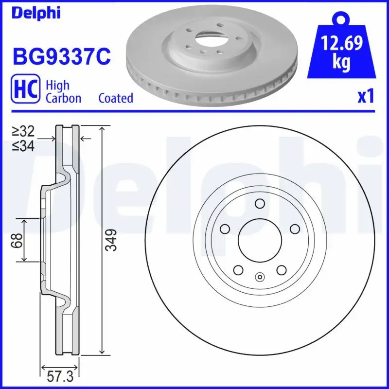 DELPHI BG9337C Ön Fren Diski